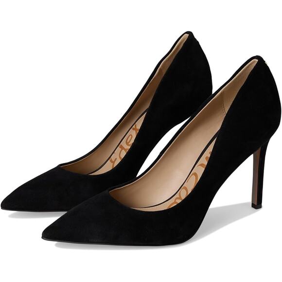 Sam Edelman Womens Hazel Point Toe Pumps US 8 Wide Black Suede Stiletto NIB - Picture 2 of 13